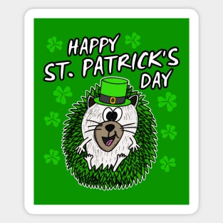 Happy St. Patrick's Day 2022 Hedgehog Wildlife Lover Sticker
